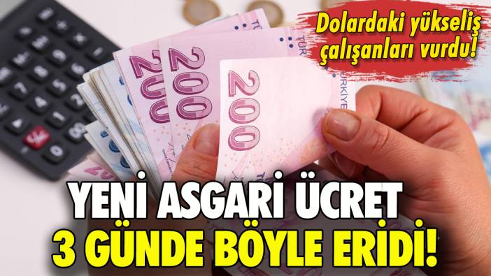 Yeni asgari ücret cebe girmeden 3 günde böyle eridi!