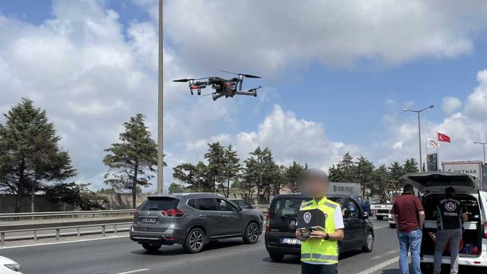 Beşiktaş'ta dron destekli trafik denetimi