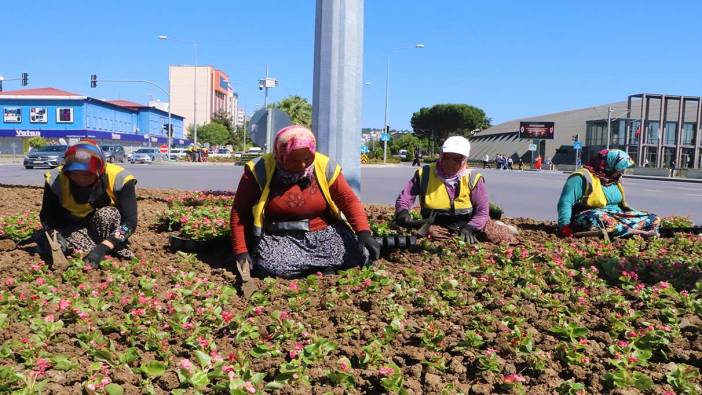 Emekçi kadınlardan yakıcı güneş altında mesai; şehri onlar süslüyor