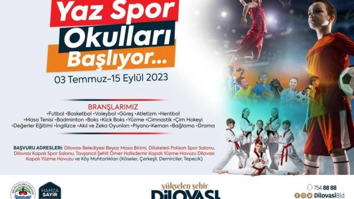 Öğrenciler spor okulunda tatili doyasıya yaşayacak