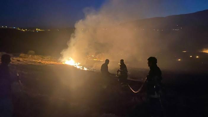 Antakya’da anız yangını