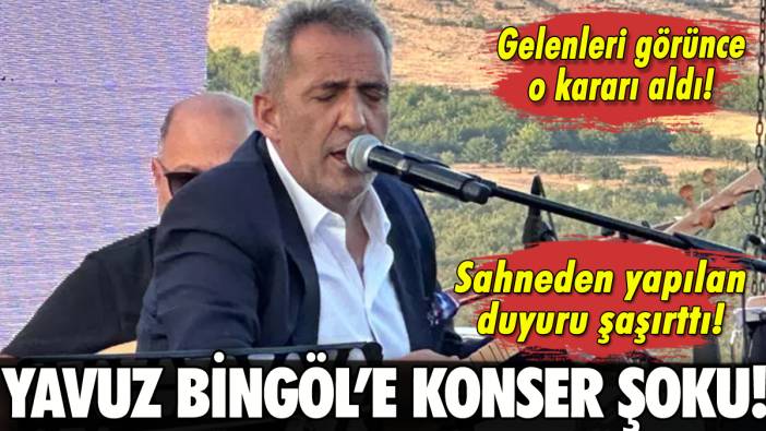 Yavuz Bingöl'e konserde seyirci şoku: O kararı aldı!