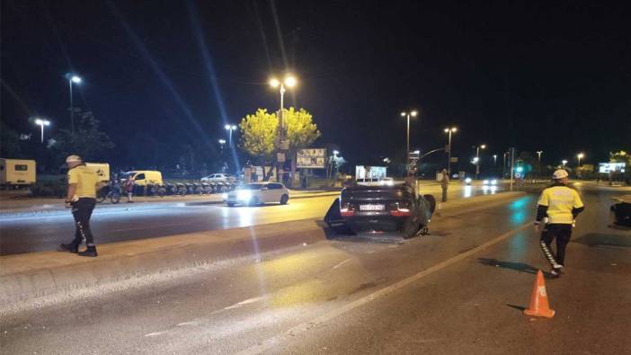 Maltepe’de kontrolden çıkan araç takla attı: 1 yaralı