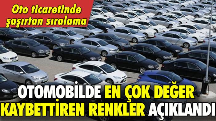 Otomobilde en çok hangi renkler değer kaybettiriyor?