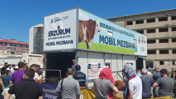 Mobil kurban kesim yerlerine yoğun talep