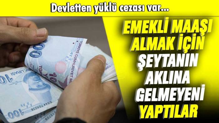 Emekli maaşı almak şeytanın aklına gelmeyeni yaptılar: Devlet'ten yüklü ceza var