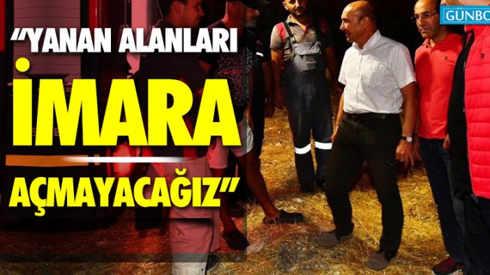 Soyer: "Yanan alanlar imara açılmayacak"