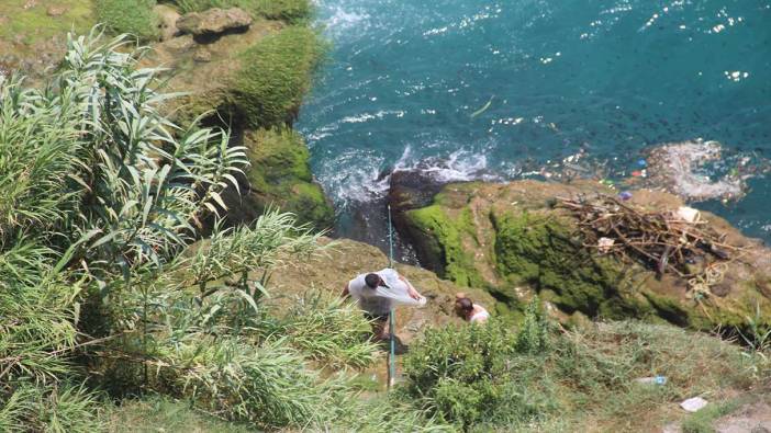 Antalya'nın dünyaca ünlü şelalesine ziyaretçi akını