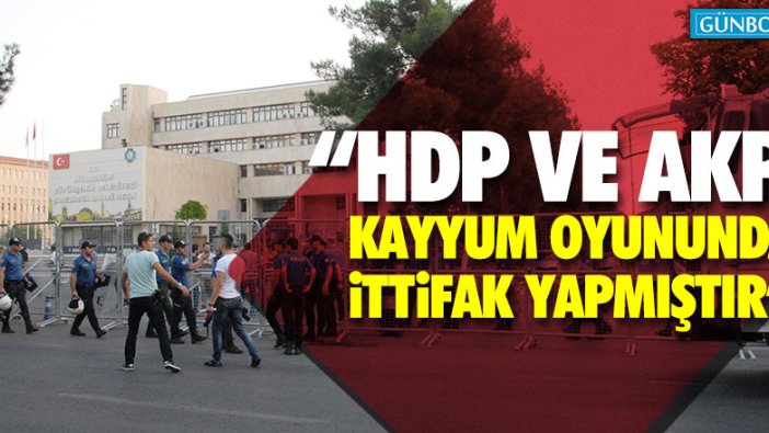 "HDP ve AKP kayyum oyununda ittifak yapmıştır"