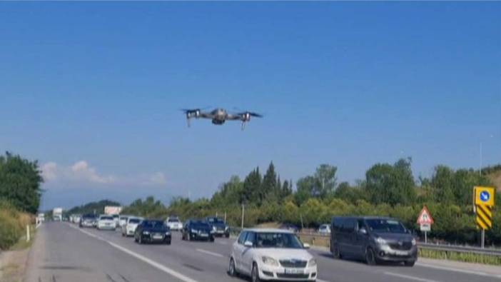 Yoğunluktan kaçtılar ama polis dronuna takıldılar