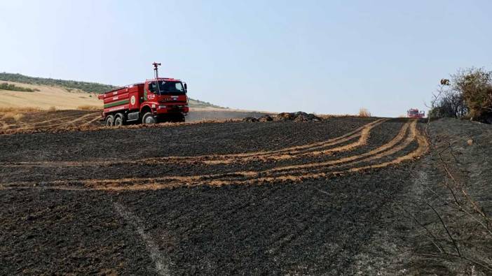 Çanakkale'de tarım arazisinde yangın; 1 hektar alan kül oldu