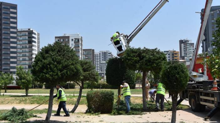 Toroslar'da park ve yeşil alanlar bakımdan geçiyor