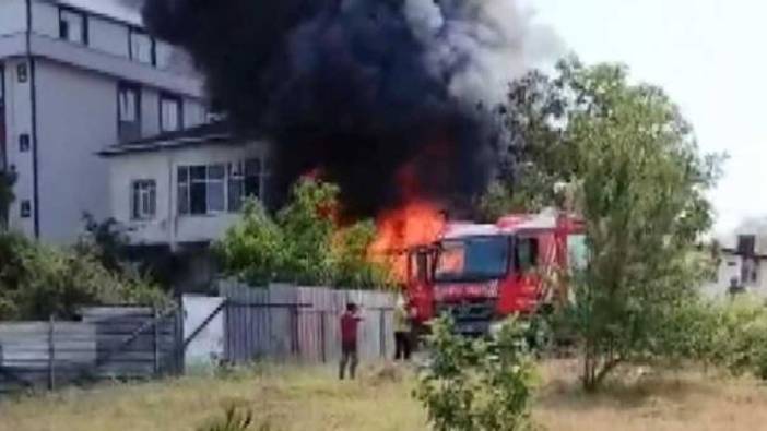 Sancaktepe'de alüminyum kaplama atölyesinde korkutan yangın