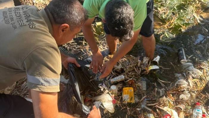 Belediye, sivrisinek ve kötü koku oluşumunu önlemek için dere yataklarını temizledi