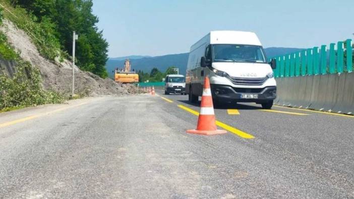 Heyelan nedeniyle  Bolu Dağı geçişinde ulaşım kontrollü sağlanıyor