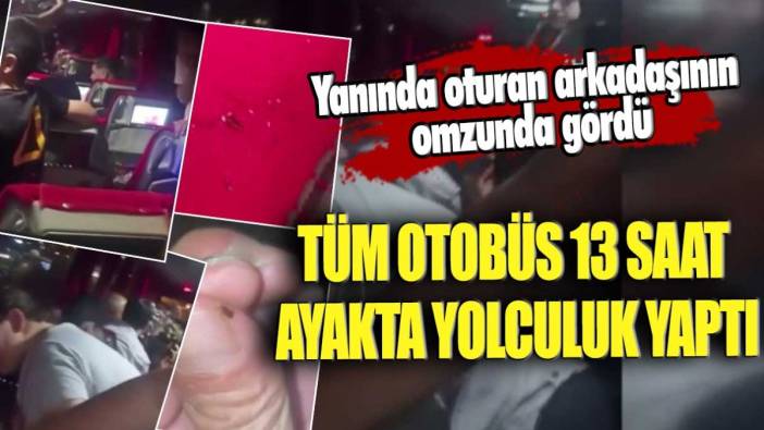 Yanında oturan arkadaşının omuzunda gördü: Tüm otobüs 13 saat ayakta yolculuk yaptı