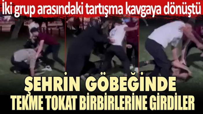 İki grup arasındaki tartışma kavgaya dönüştü! Tekme tokat birbirlerine girdiler