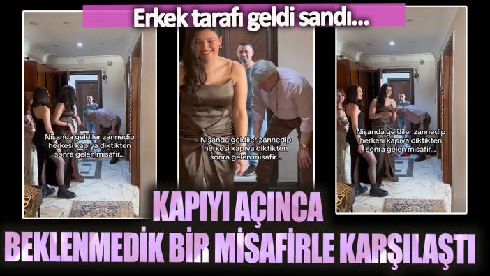 Erkek tarafı geldi sandı: Kapıyı açınca beklenmedik bir misafirle karşılaştı