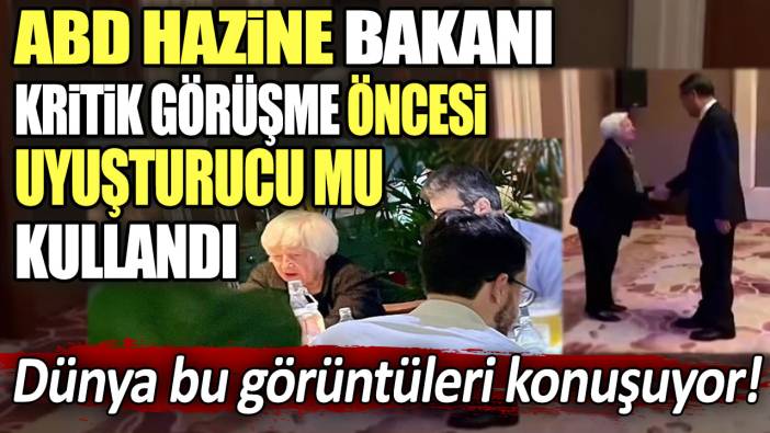 Dünya bu görüntüleri konuşuyor! ABD Hazine Bakanı kritik görüşme öncesi uyuşturucu mu kullandı