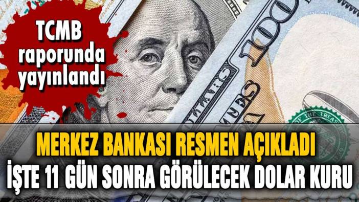 Merkez Bankası resmen açıkladı: İşte 11 gün sonra görülecek dolar kuru