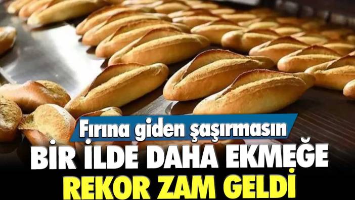 Bir ilde daha ekmeğe rekor zam geldi: Fırına giden şaşırmasın