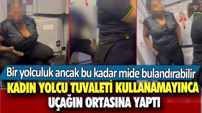 Bir yolculuk ancak bu kadar mide bulandırabilir: Kadın yolcu tuvaleti kullanamayınca uçağın ortasına yaptı