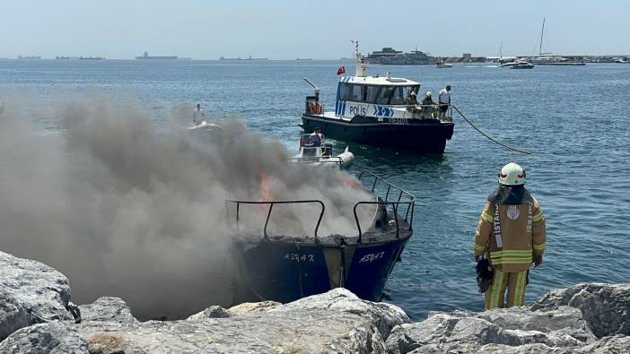 Pendik'te tekne yangını!