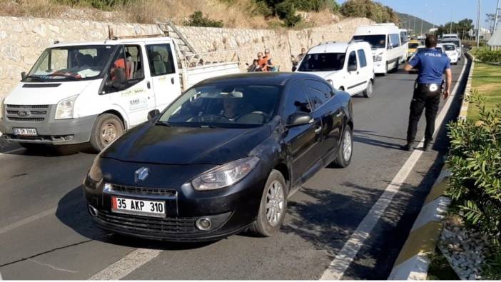 O çakarlı araç trafikten men edildi!