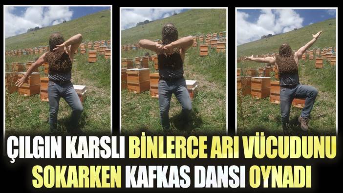 Çılgın Karslı binlerce arı vücuduna sokarken Kafkas dansı oynadı