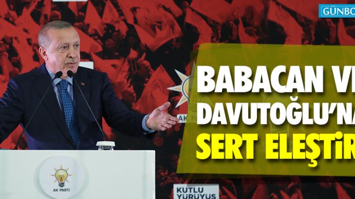 Erdoğan'dan Babacan ve Davutoğlu'na sert eleştiri