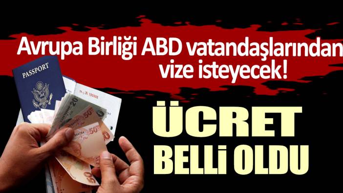 Avrupa Birliği ABD vatandaşlarından vize isteyecek: Ücret belli oldu