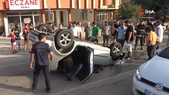 Otomobiliyle takla attı, aracından burnu bile kanamadan çıktı