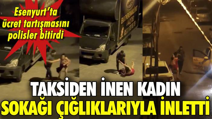 Esenyurt'ta taksi ücreti tartışması: Kadın çığlıklarıyla sokağı inletti