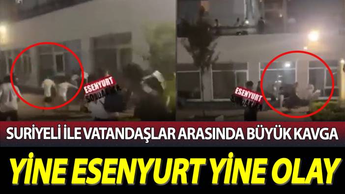 Esenyurt'ta bir sitede Suriyeli olduğu düşünülen şahısla vatandaş arasında kavga çıktı