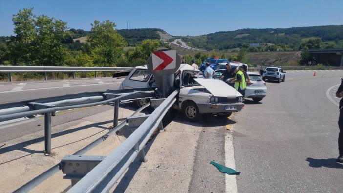 Bariyerlere saplanıp can verdi