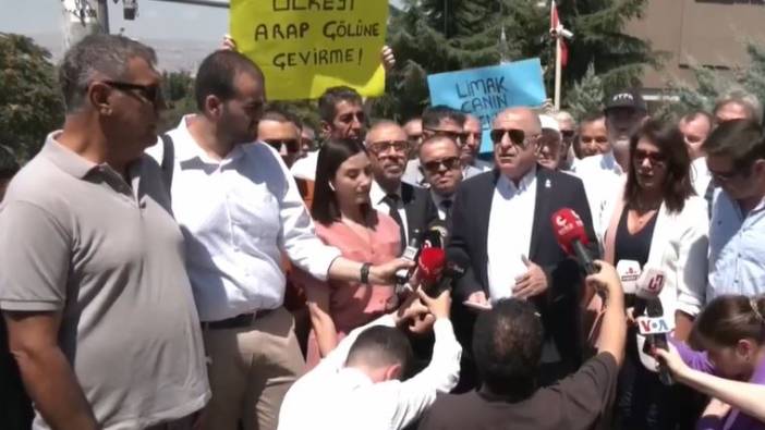 Ümit Özdağ'dan Limak Holding önünde Akbelen protestosu