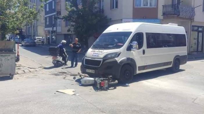 Motosiklet ile servisin altına girdi