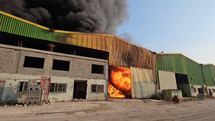 Adana'da geri dönüşüm fabrikasında yangın