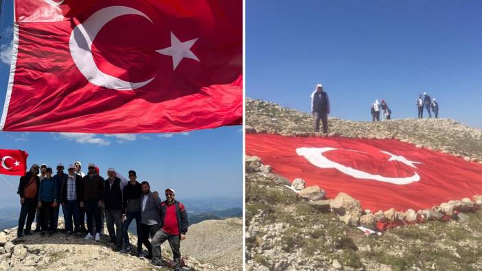 Ilgaz Dağı'nın zirvesine Türk bayrağını diktiler