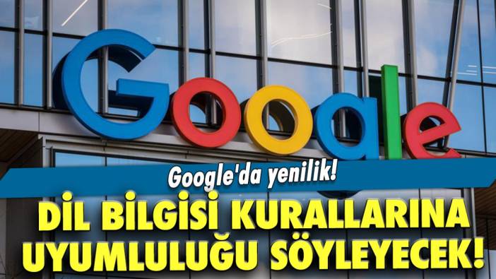 Google'da yenilik! Dil bilgisi kurallarına uyup uymadığını söyleyecek!