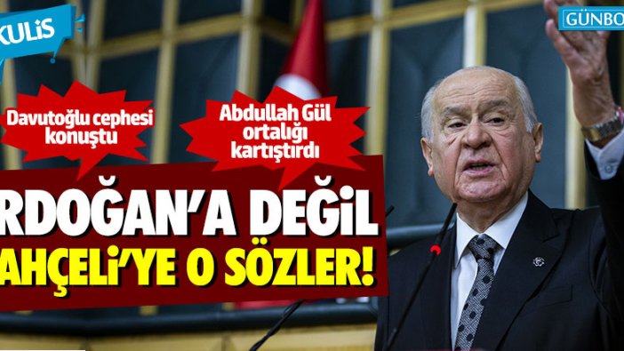 Davutoğlu'nun sözlerinin hedefinde Erdoğan değil Bahçeli vardı!