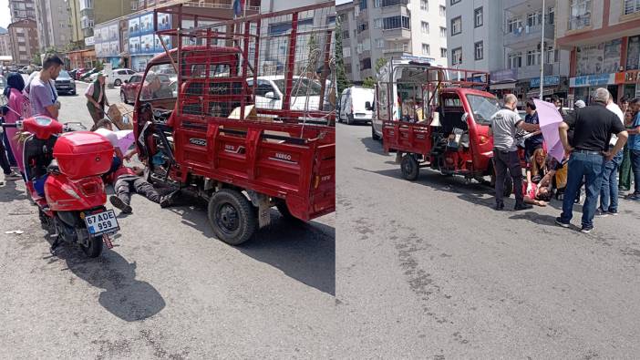 Zonguldak'ta pikap ile motosiklet çarpıştı: 1 yaralı