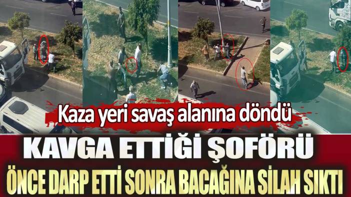 Mardin’de kaza yeri savaş alanına döndü: Kavga ettiği şoförü önce darp etti sonra bacağına silah sıktı