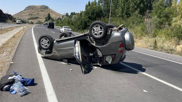 Yozgat'ta otomobil devrildi: 4 yaralı