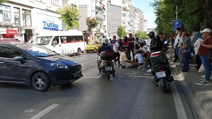 Kadın kurye ölümden döndü