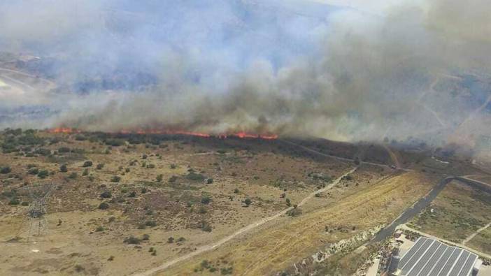 İzmir'de makilik alanda yangın