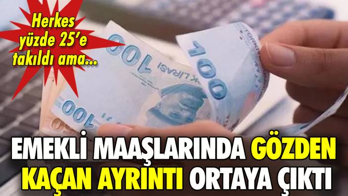 Emekli maaşlarında gözden kaçan ayrıntı ortaya çıktı: Herkes yüzde 25'e takıldı ama...