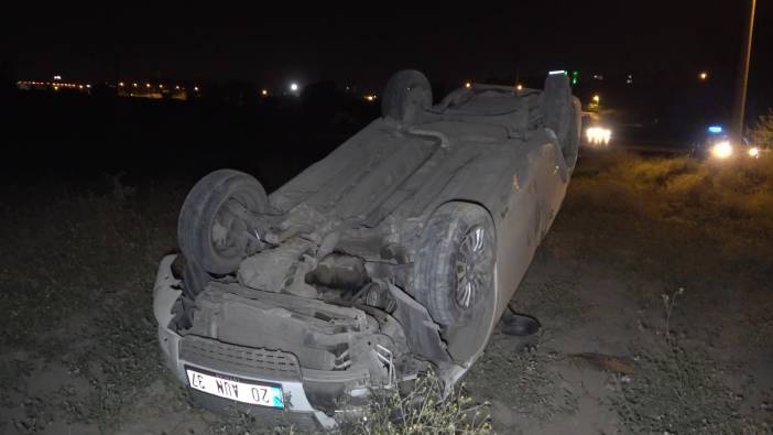 Takla atan otomobildeki 1’i çocuk 4 kişi yaralandı