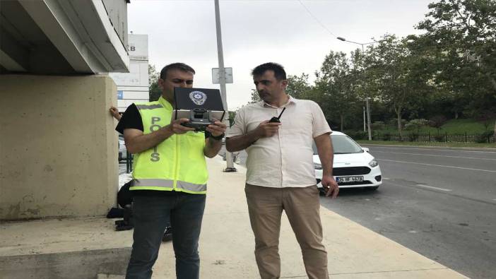 Şişli’de dron destekli trafik denetimi