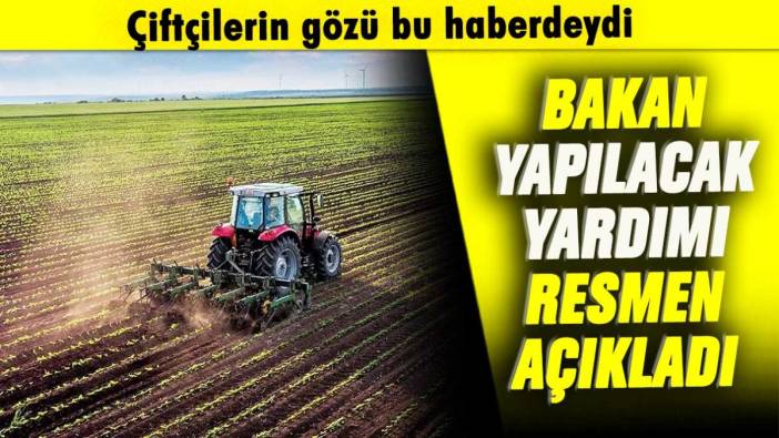 Çiftçilerin gözü bu haberdeydi: Bakan yapılan yardımı resmen açıkladı